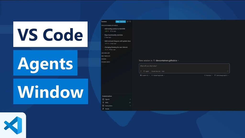 Introducing the VS Code Agents Window (Preview) - coding - Art of Smart