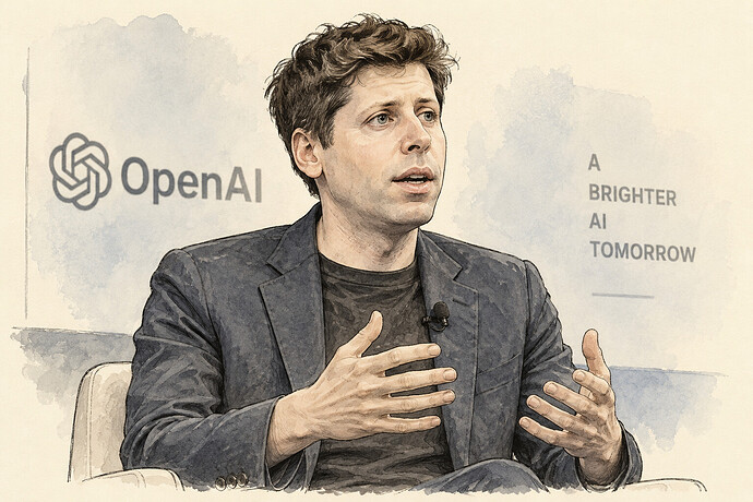 Sam Altman speaking at an event